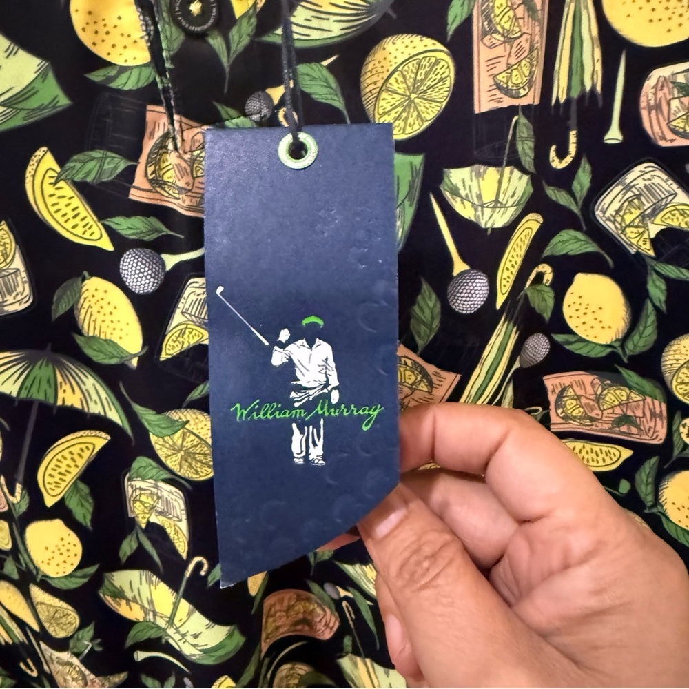 William Murray Golf Lemon Print Men's Shirt - Picture 4 of 15
